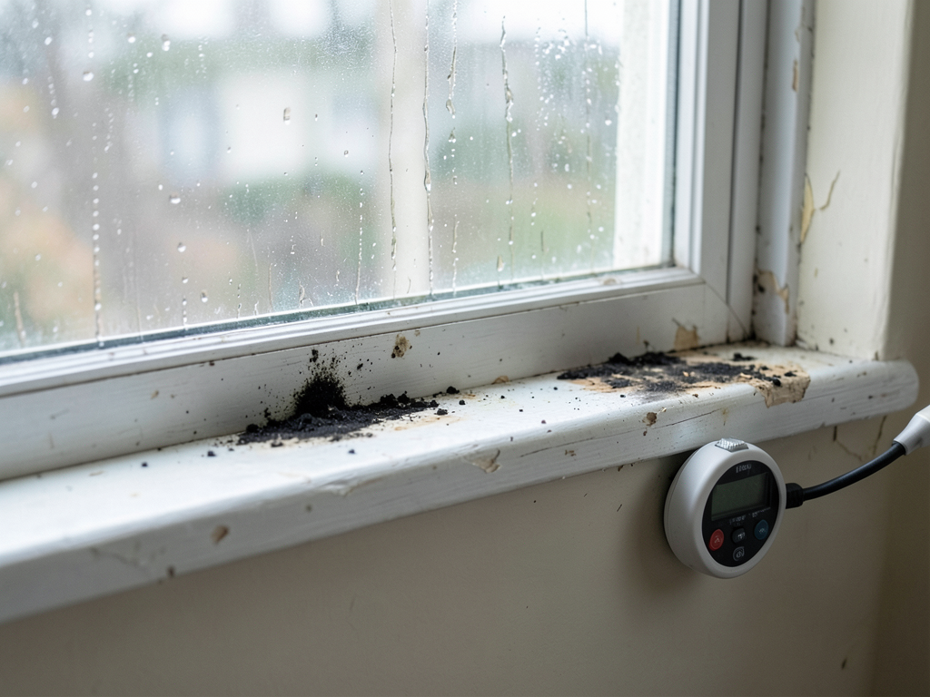 How to identify mold after a small window leak in