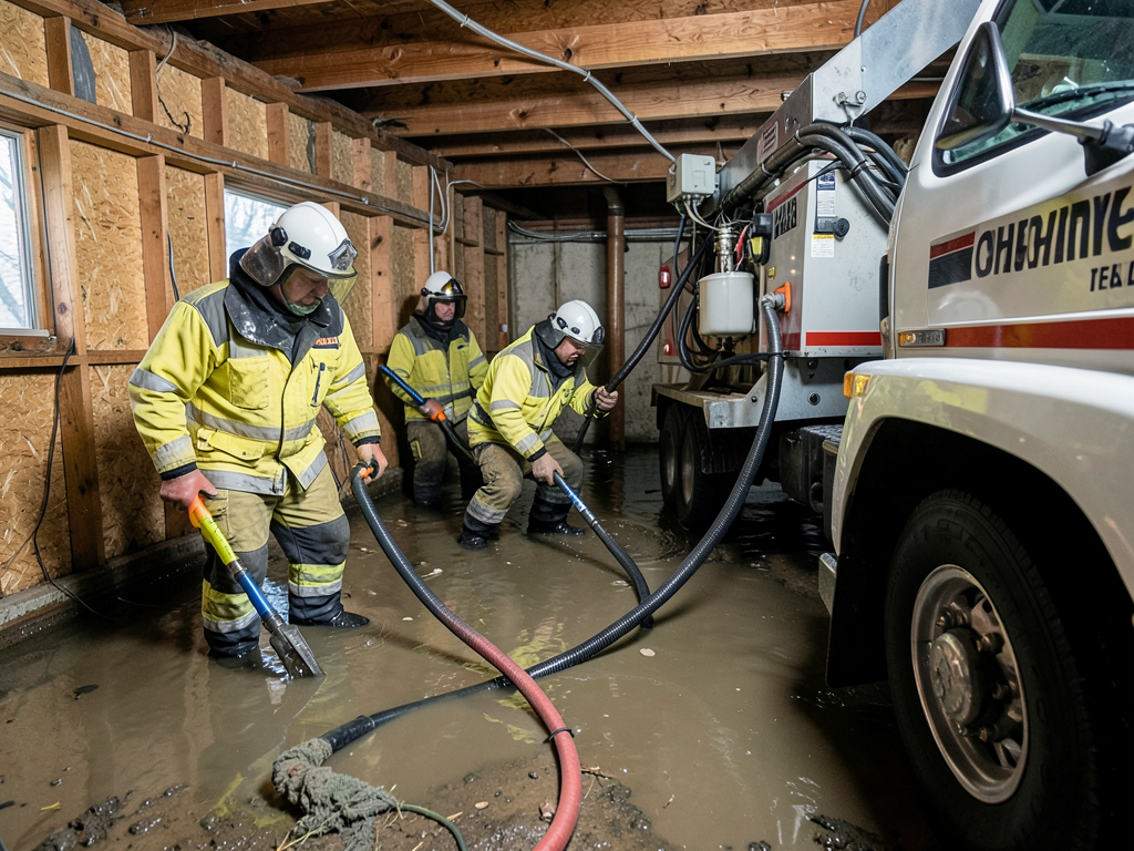 Professional sewage cleanup and sanitization servi